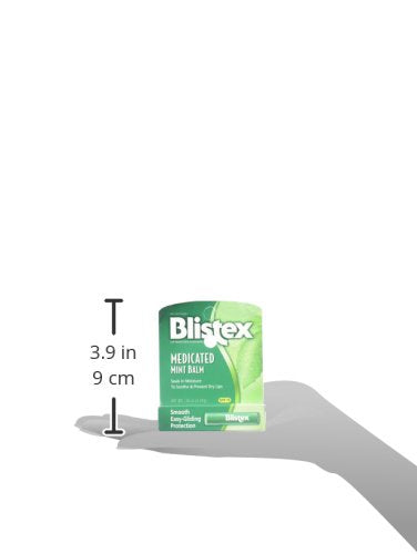Blistex Medicated Mint Lip Balm SPF 15, 24 Hr Moisture, 0.15 oz, 3 Count