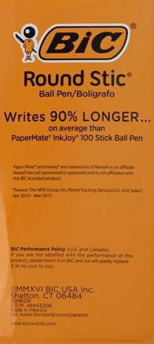BIC Round Stic Xtra Life Ballpoint Pen, Ultra Long Lasting and Consistent Ink Flow, 60-Count in Black Ink Father Jim Norris notebooks