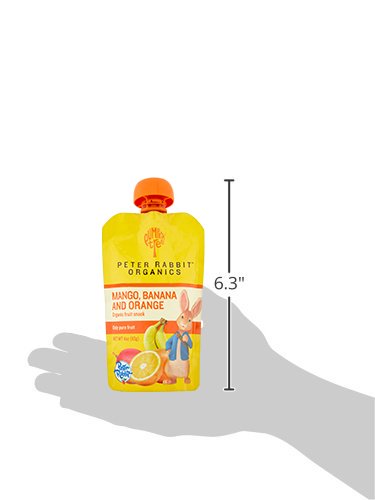 Pumpkin Tree Peter Rabbit Organics Strawberry and Banana Pure Fruit Snack, 4 Ounce (Pack of 10)