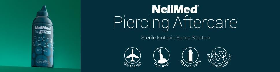 NeilMed NeilCleanse Piercing Aftercare Spray Fine Mist 177mL ( 6.3 FLoz)