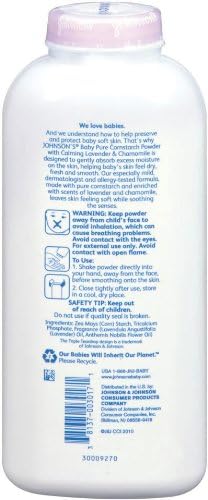 Johnson's Baby Naturally Derived Cornstarch Baby Powder, 1.5 oz