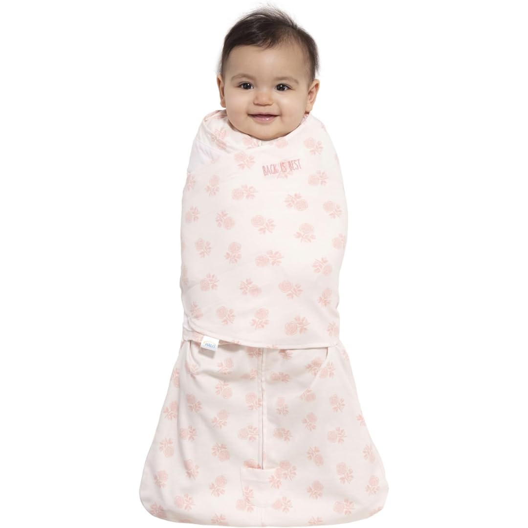 HALO SleepSack Swaddle | Cotton | 1.5 TOG | 68-75°F | 6-12 lbs |Baby Blue