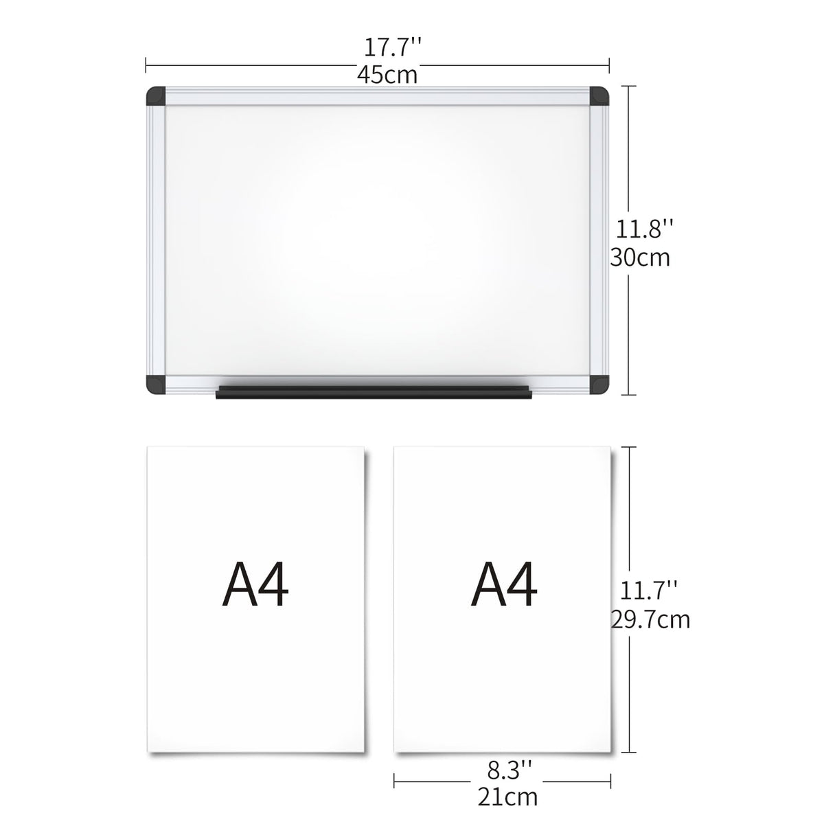 VIZ-PRO Magnetic Dry Erase Board, 36 X 24 Inches, Silver Aluminium Frame Father Jim Norris notebooks