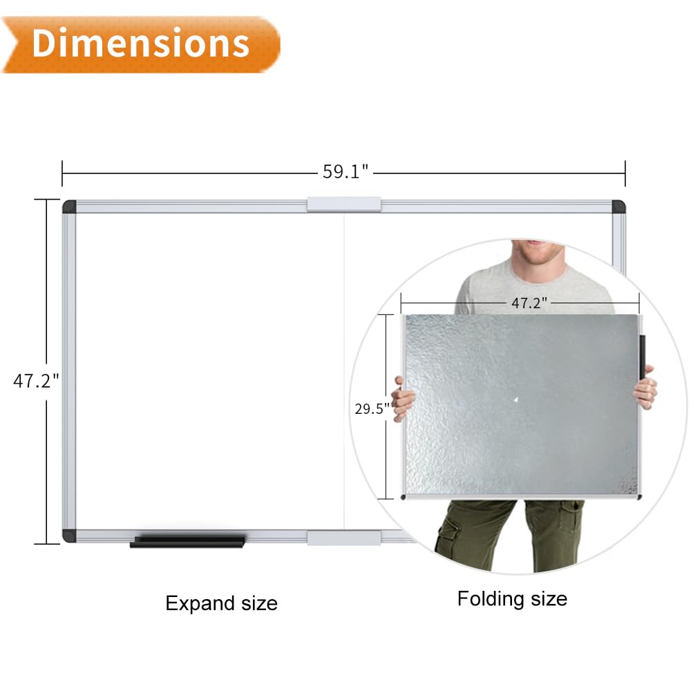 VIZ-PRO Magnetic Dry Erase Board, 36 X 24 Inches, Silver Aluminium Frame Father Jim Norris notebooks