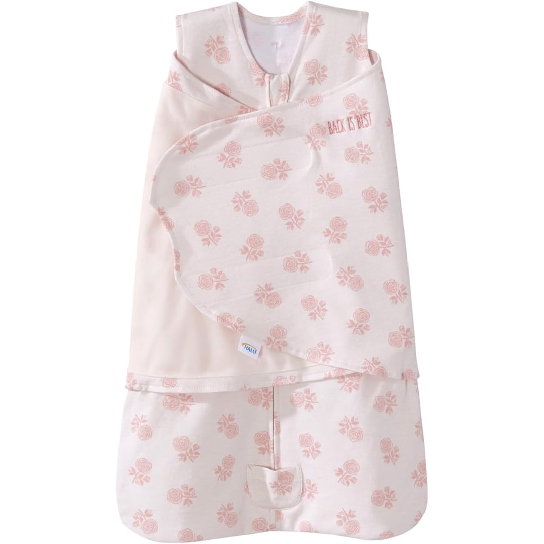 HALO SleepSack Swaddle | Cotton | 1.5 TOG | 68-75°F | 6-12 lbs |Baby Blue