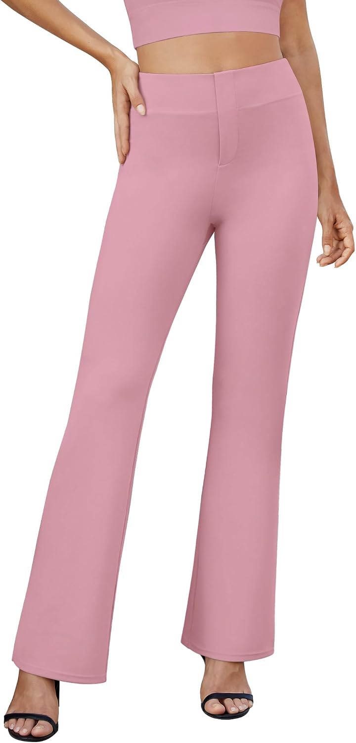 DLOODA Womens Bootcut Dress Pants Business Casual Work Pants with Pockets