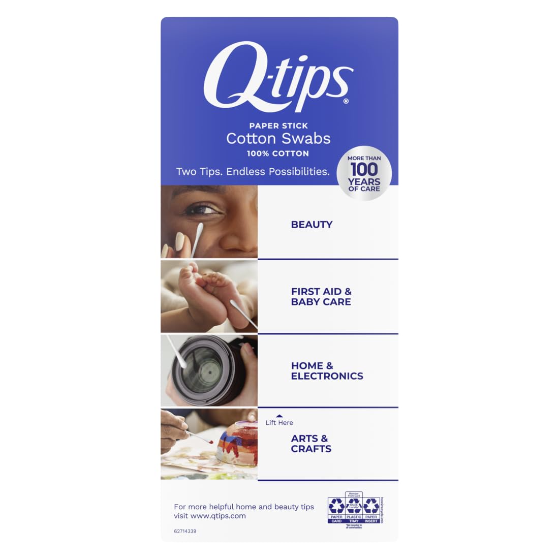 Q-tips Cotton Swabs, Original, For Home, First Aid and Beauty, 100% Cotton, 500 Count Father Jim Norris notebooks