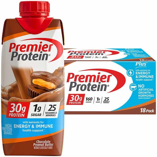 Premier Protein 30g High Protein Shake, Chocolate, 12 Pack