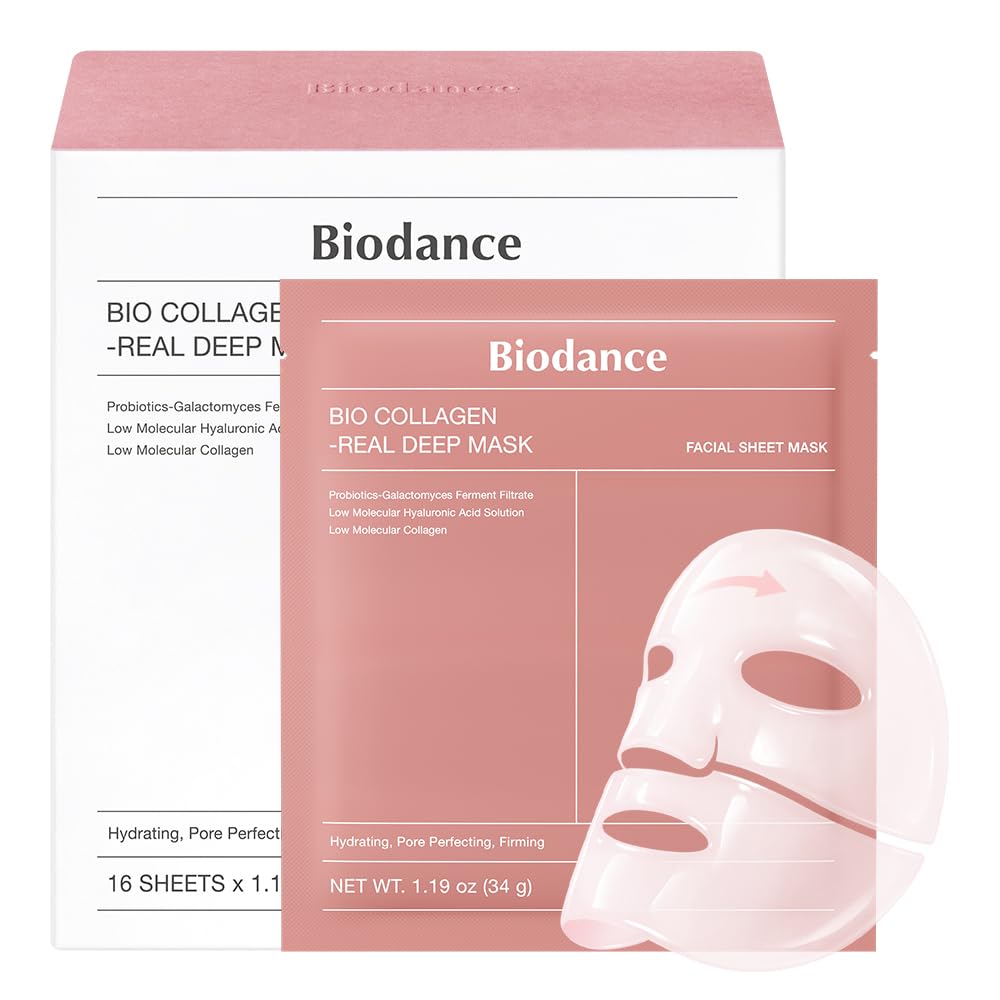 BIODANCE Bio-Collagen Real Deep Mask, Hydrating Overnight Hydrogel Face Mask, Pore Minimizing, Elasticity, Plumping, Travel Essentials & Self Care Gifts for Women, Korean Skin Care | 1.19oz(34g) x 4ea Father Jim Norris notebooks