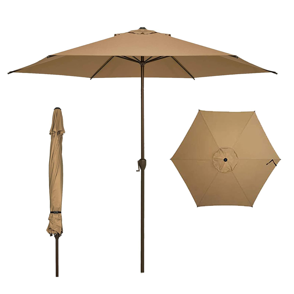 Abba Patio 7.5FT Lyon Outdoor Patio Umbrella Outdoor Table Umbrella with Push Button Tilt and Crank Market Umbrella 6 Sturdy Ribs UV Protection Waterproof for Garden Deck Backyard Pool Grey Father Jim Norris notebooks