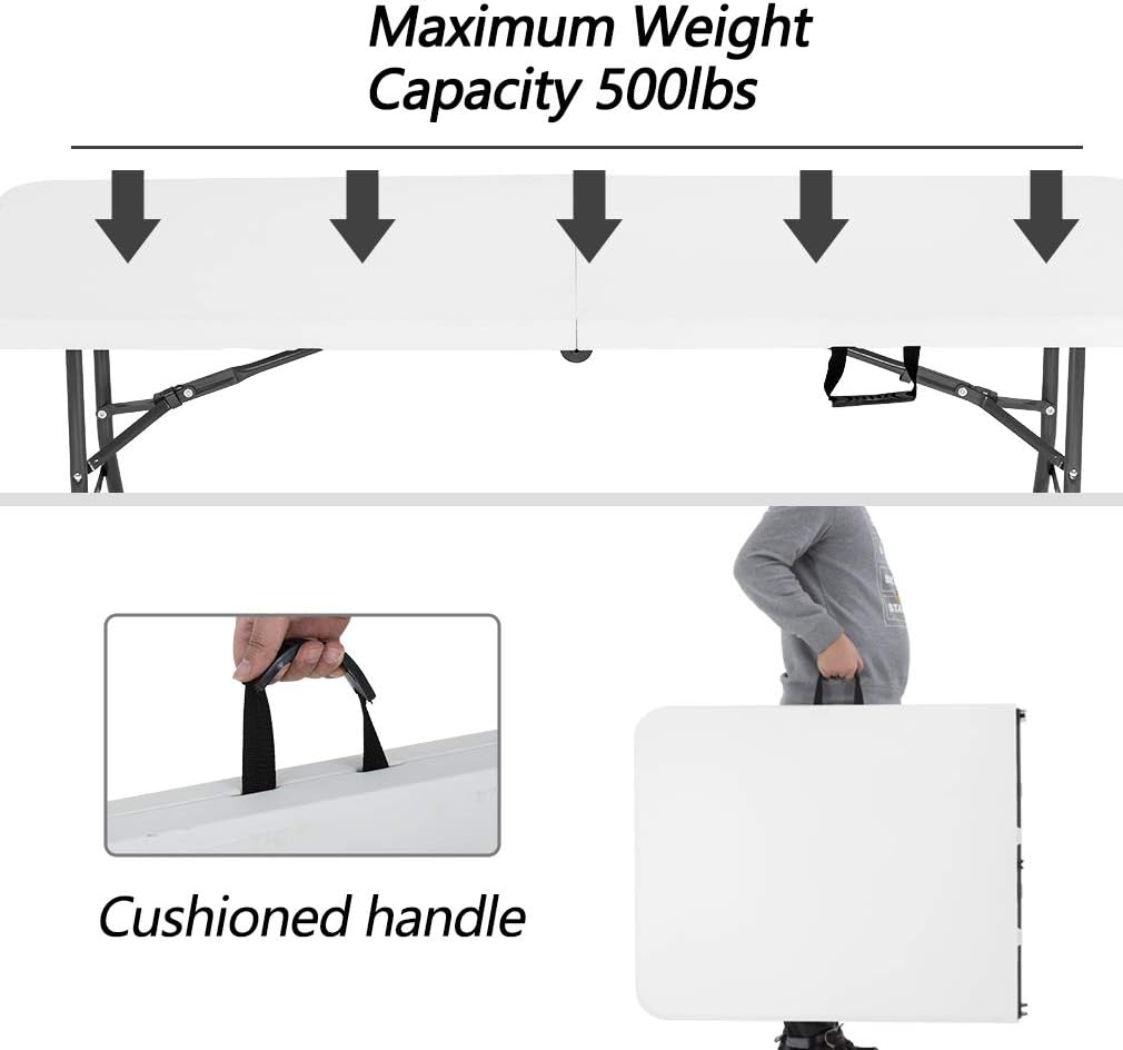 BestOffice | 6FT Folding Table | Black | Portable Plastic Table Father Jim Norris notebooks