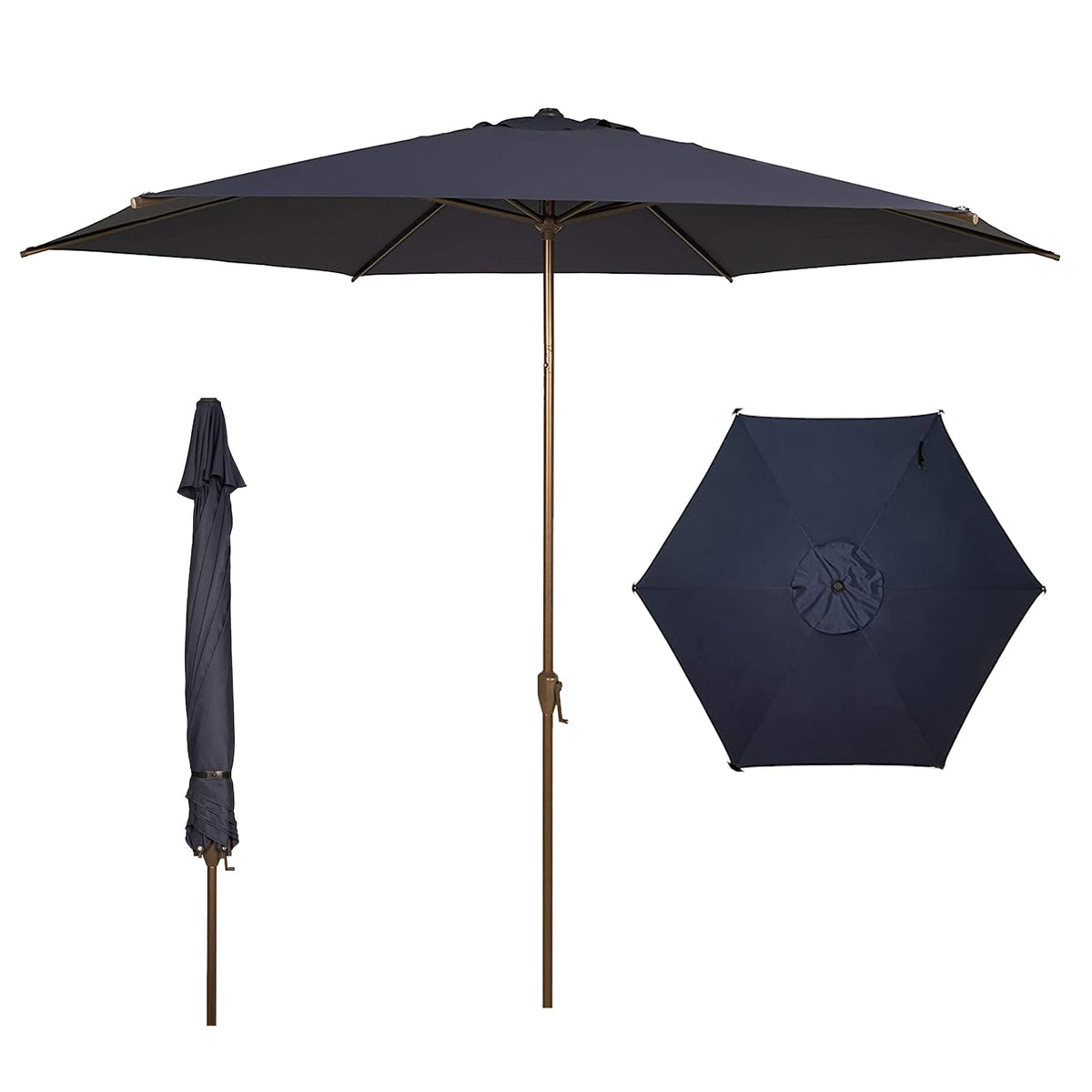 Abba Patio 7.5FT Lyon Outdoor Patio Umbrella Outdoor Table Umbrella with Push Button Tilt and Crank Market Umbrella 6 Sturdy Ribs UV Protection Waterproof for Garden Deck Backyard Pool Grey Father Jim Norris notebooks