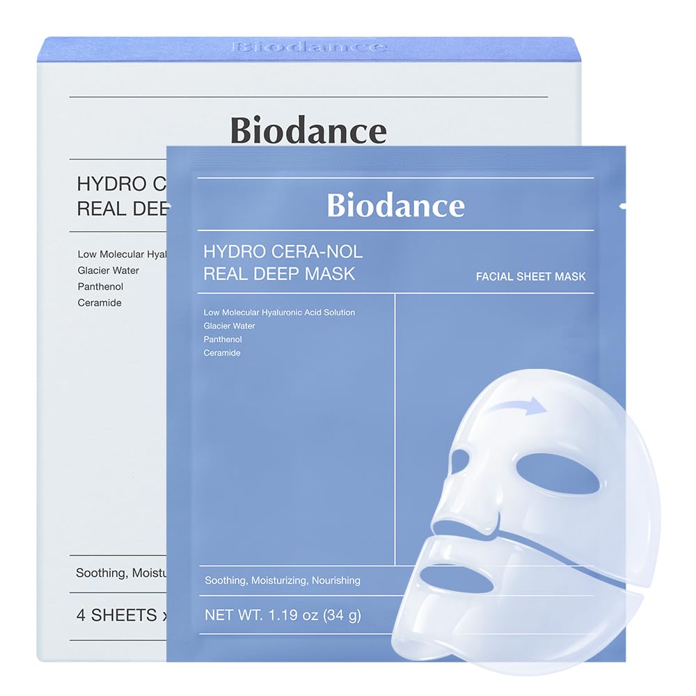 BIODANCE Bio-Collagen Real Deep Mask, Hydrating Overnight Hydrogel Face Mask, Pore Minimizing, Elasticity, Plumping, Travel Essentials & Self Care Gifts for Women, Korean Skin Care | 1.19oz(34g) x 4ea Father Jim Norris notebooks