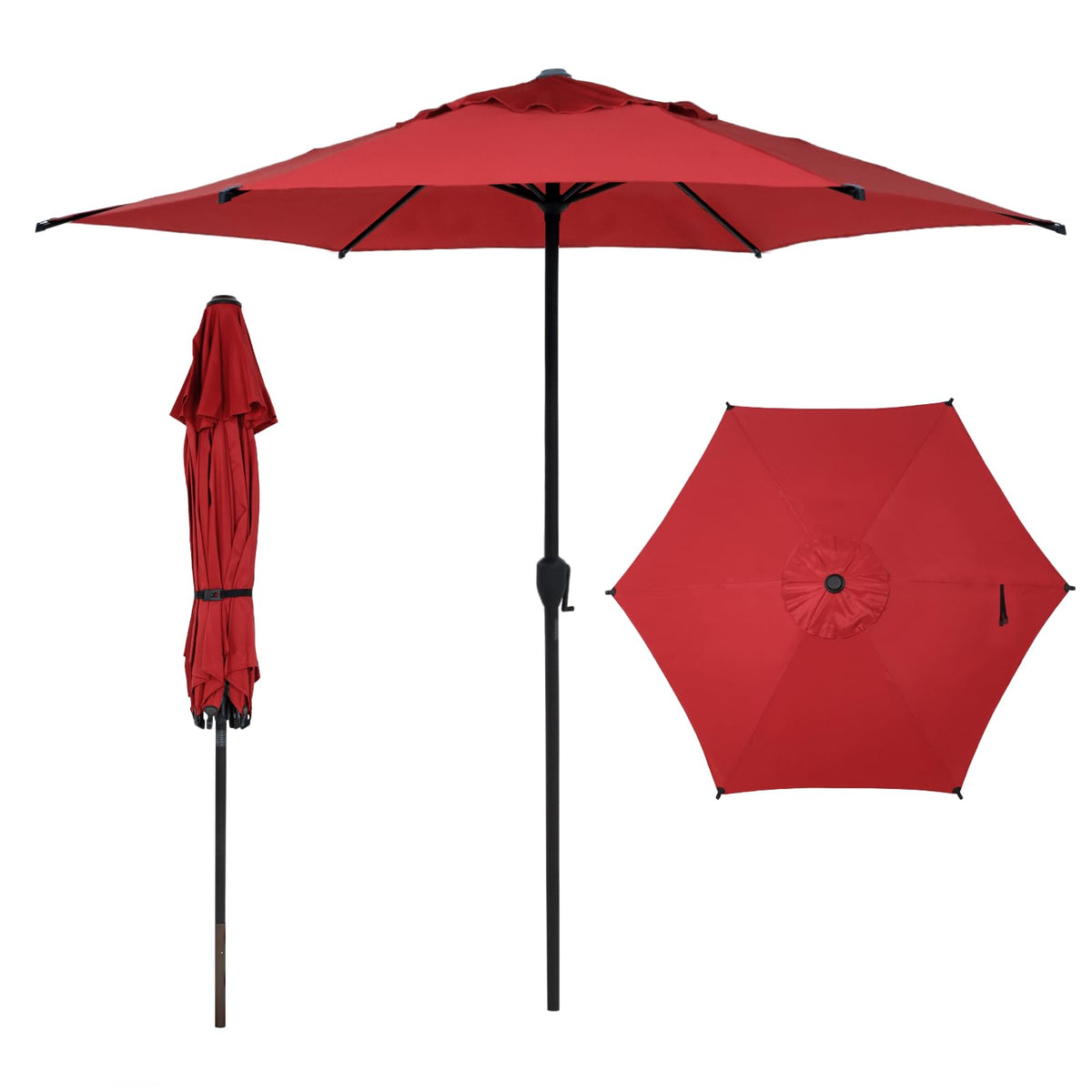 Abba Patio 7.5FT Lyon Outdoor Patio Umbrella Outdoor Table Umbrella with Push Button Tilt and Crank Market Umbrella 6 Sturdy Ribs UV Protection Waterproof for Garden Deck Backyard Pool Grey Father Jim Norris notebooks