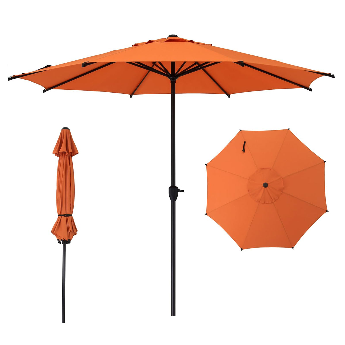 Abba Patio 7.5FT Lyon Outdoor Patio Umbrella Outdoor Table Umbrella with Push Button Tilt and Crank Market Umbrella 6 Sturdy Ribs UV Protection Waterproof for Garden Deck Backyard Pool Grey Father Jim Norris notebooks