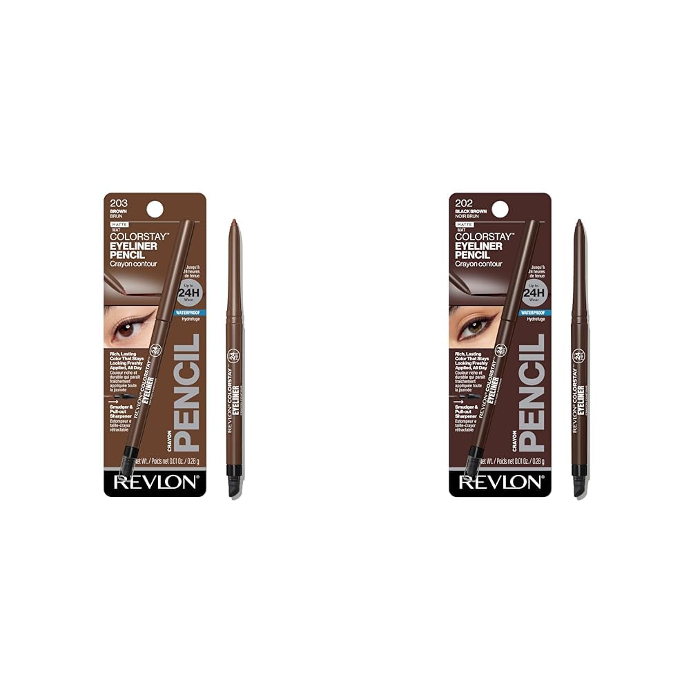 REVLON ColorStay Pencil Waterproof Eyeliner, 204 Charcoal, 0.01 oz