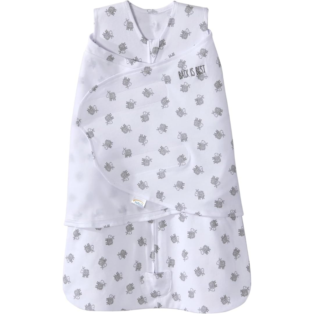 HALO SleepSack Swaddle | Cotton | 1.5 TOG | 68-75°F | 6-12 lbs |Baby Blue