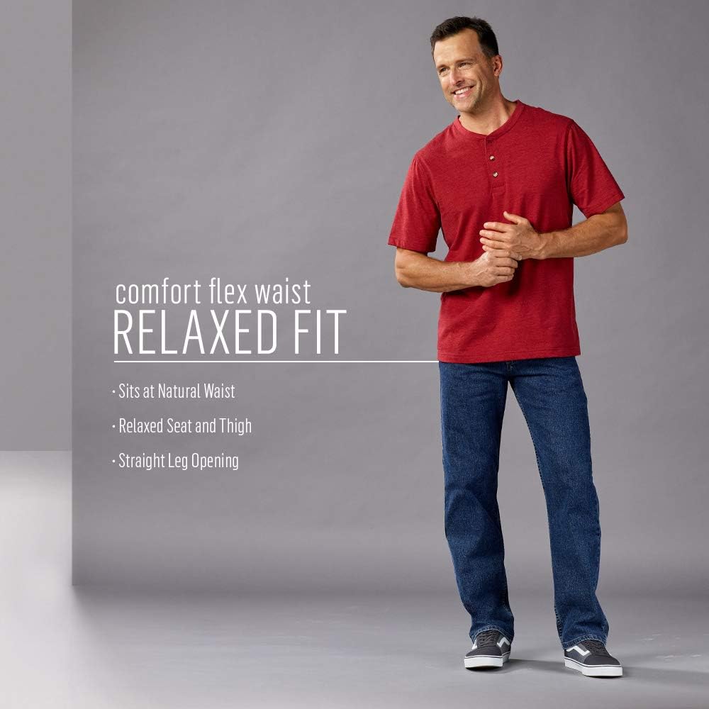 Wrangler Mens Comfort Flex Waist Relaxed Fit Jean