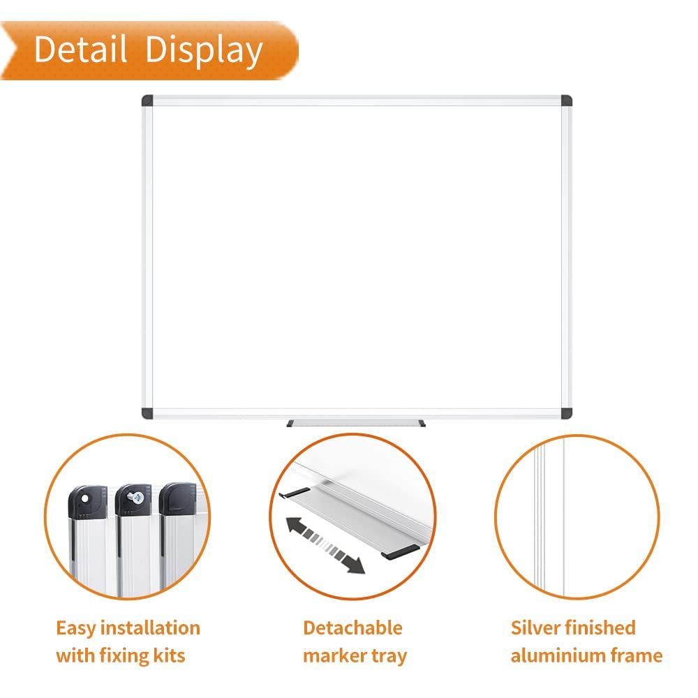VIZ-PRO Magnetic Dry Erase Board, 36 X 24 Inches, Silver Aluminium Frame Father Jim Norris notebooks
