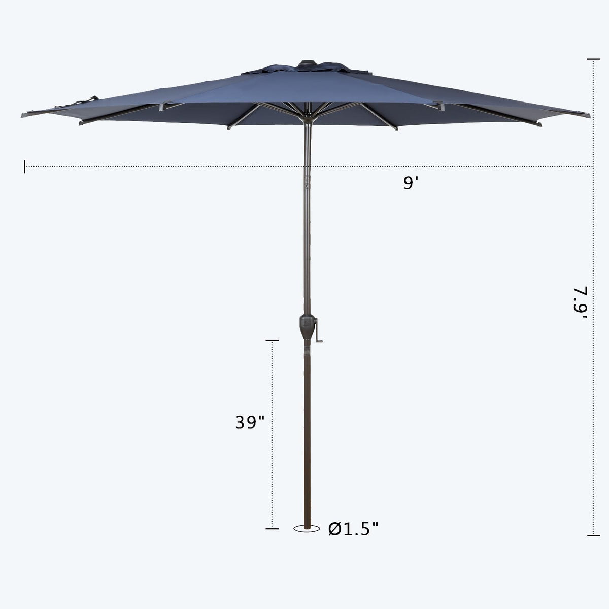 Abba Patio 7.5FT Lyon Outdoor Patio Umbrella Outdoor Table Umbrella with Push Button Tilt and Crank Market Umbrella 6 Sturdy Ribs UV Protection Waterproof for Garden Deck Backyard Pool Grey Father Jim Norris notebooks