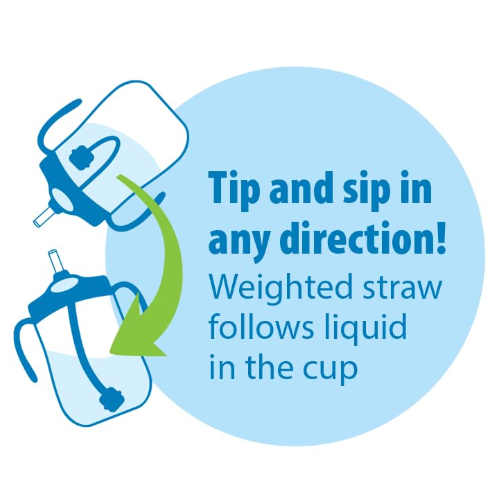 Dr. Brown's Milestones Baby's First Straw Cup, Blue, 1-Pack