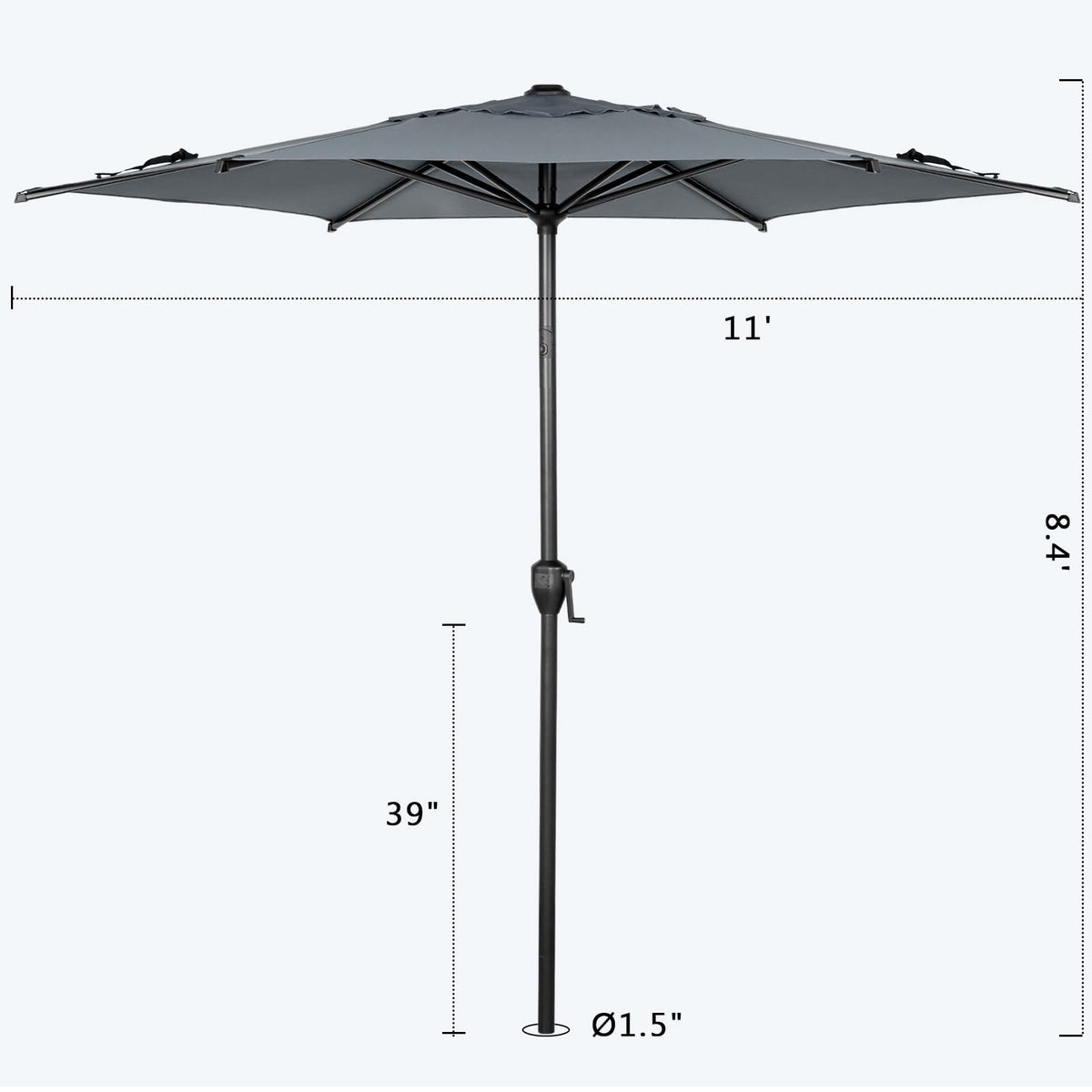 Abba Patio 7.5FT Lyon Outdoor Patio Umbrella Outdoor Table Umbrella with Push Button Tilt and Crank Market Umbrella 6 Sturdy Ribs UV Protection Waterproof for Garden Deck Backyard Pool Grey Father Jim Norris notebooks