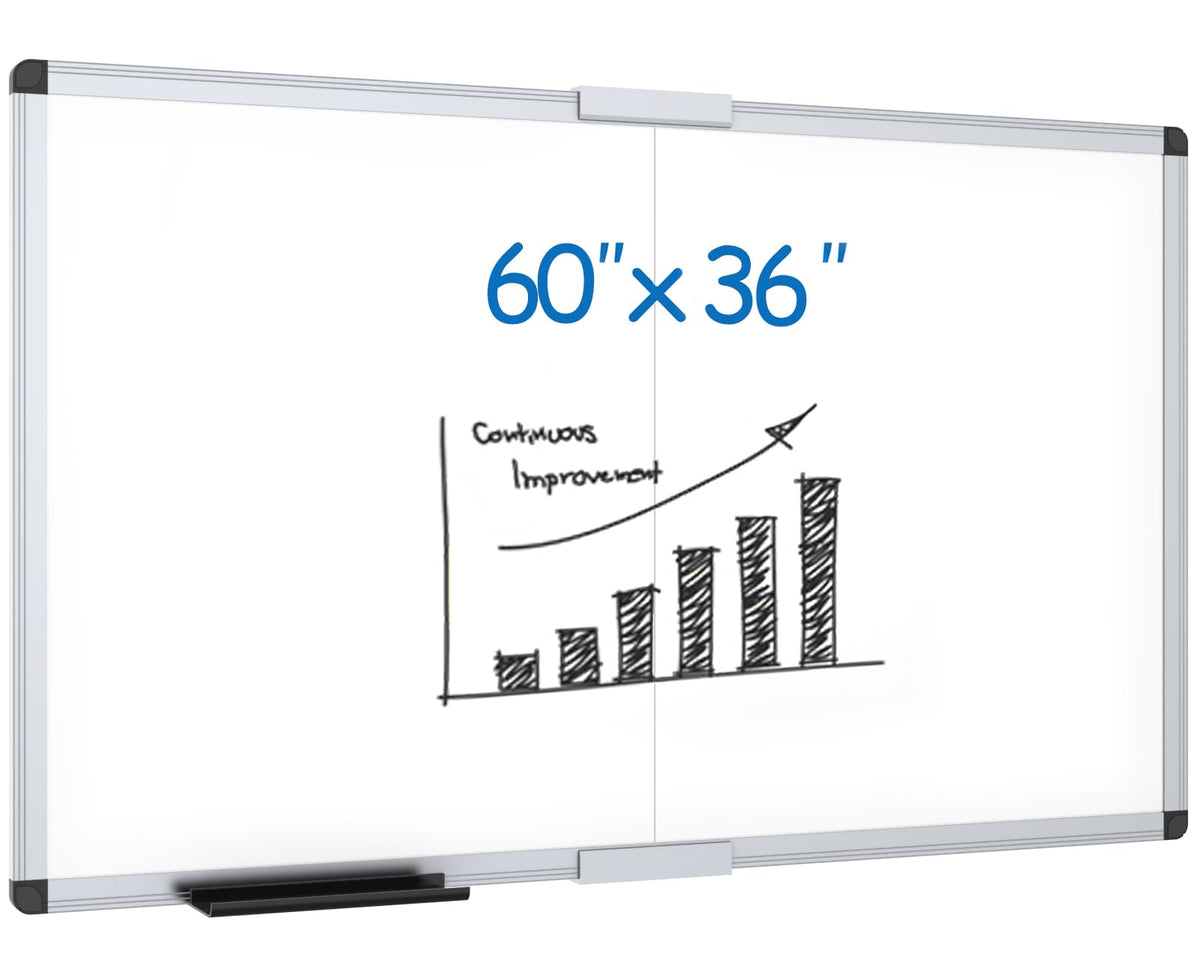 VIZ-PRO Magnetic Dry Erase Board, 36 X 24 Inches, Silver Aluminium Frame Father Jim Norris notebooks