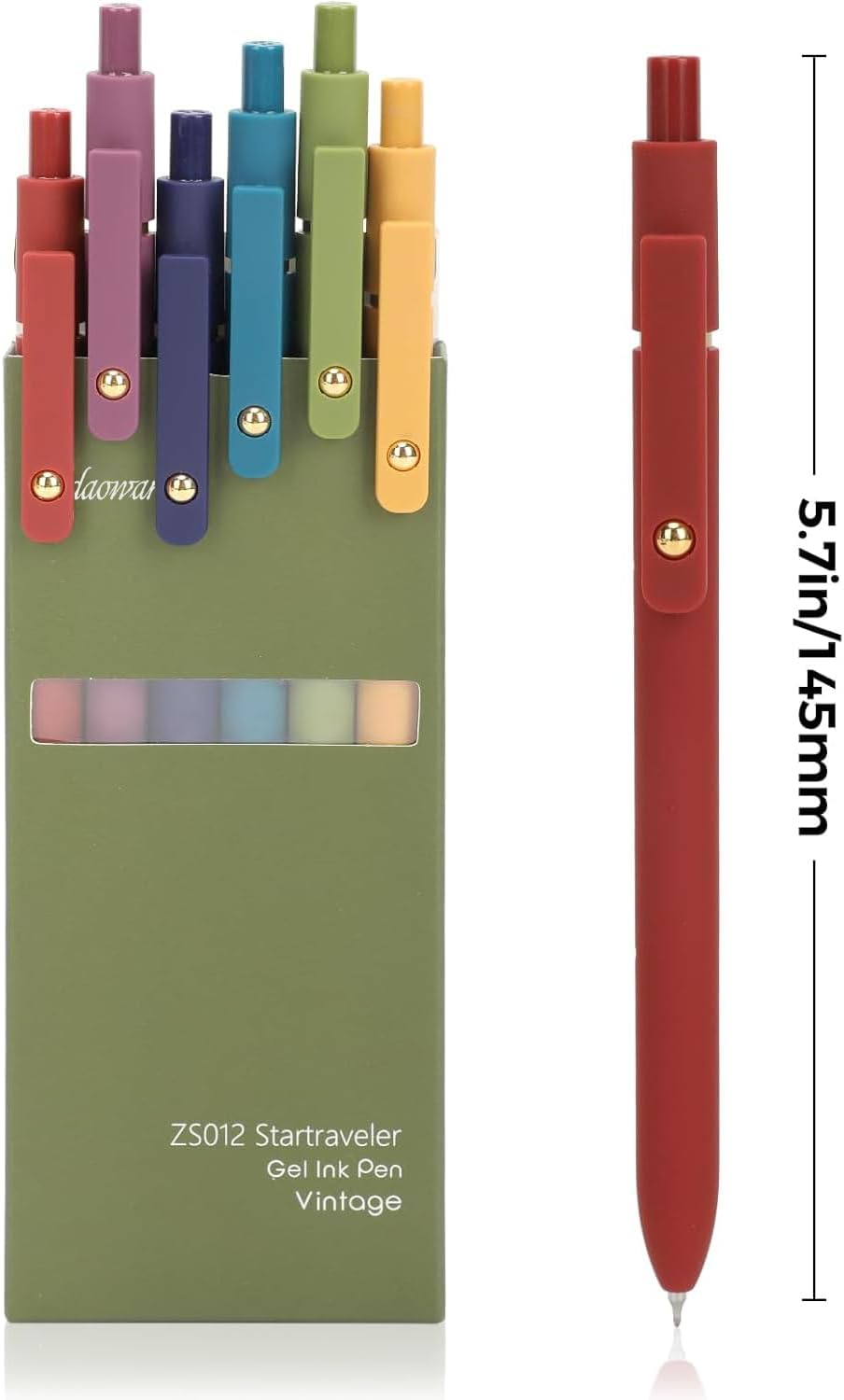 Ddaowanx Gel Pens,6 Pcs 0.5mm Retractable Quick Dry Black Ink Pens Father Jim Norris notebooks
