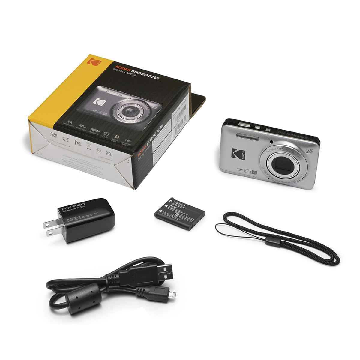 Kodak PIXPRO FZ55 16MP Compact Digital Camera, 5X Optical Zoom, Blue Father Jim Norris notebooks