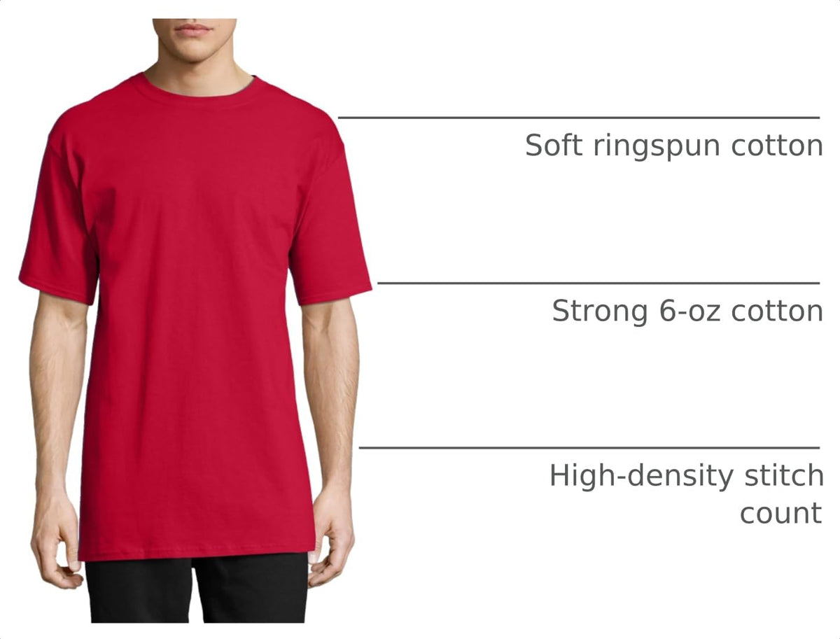 Hanes Men's Beefy-T Cotton Crewneck T-Shirt, 2-Pack, Big & Tall Sizes
