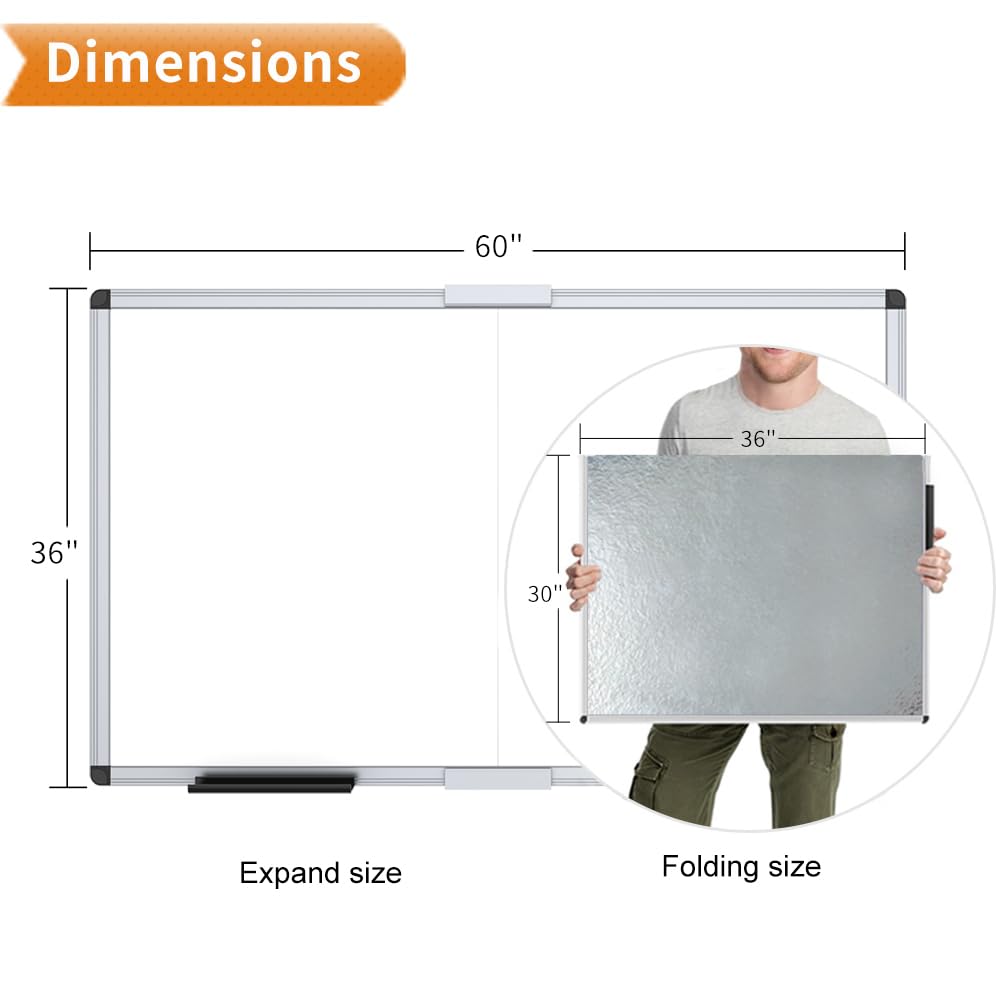 VIZ-PRO Magnetic Dry Erase Board, 36 X 24 Inches, Silver Aluminium Frame Father Jim Norris notebooks