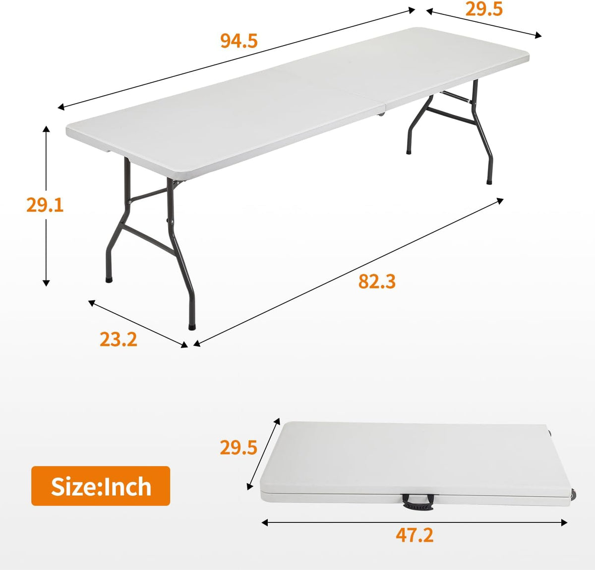 BestOffice | 6FT Folding Table | Black | Portable Plastic Table Father Jim Norris notebooks