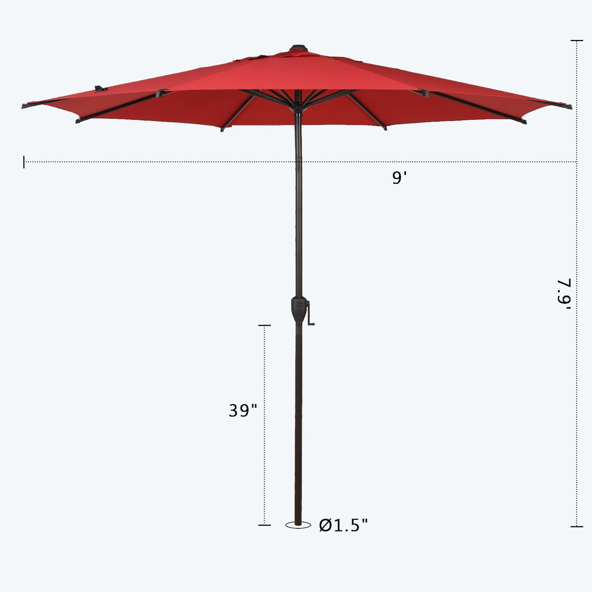 Abba Patio 7.5FT Lyon Outdoor Patio Umbrella Outdoor Table Umbrella with Push Button Tilt and Crank Market Umbrella 6 Sturdy Ribs UV Protection Waterproof for Garden Deck Backyard Pool Grey Father Jim Norris notebooks