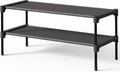 Kitsure Shoe Rack - Non-Woven Shoe Rack Shelf, Shoe Organizer for Closet, Entryway, Garage & Corridor, Stackable Shoe Shelves, 27.5" Wide - 2 Tier, Black