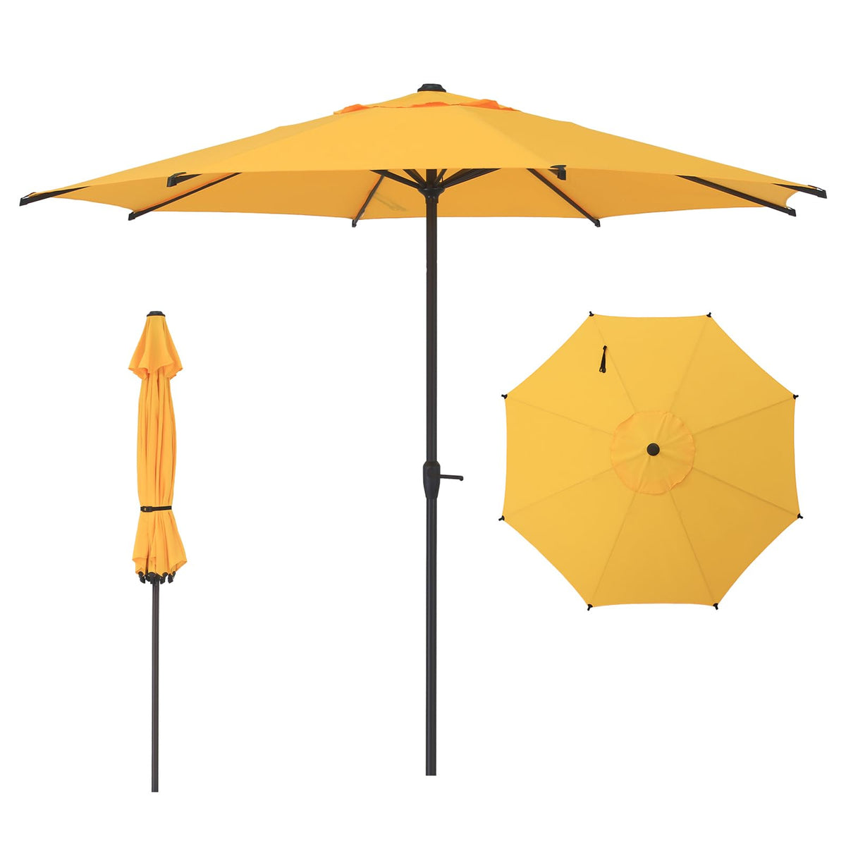 Abba Patio 7.5FT Lyon Outdoor Patio Umbrella Outdoor Table Umbrella with Push Button Tilt and Crank Market Umbrella 6 Sturdy Ribs UV Protection Waterproof for Garden Deck Backyard Pool Grey Father Jim Norris notebooks