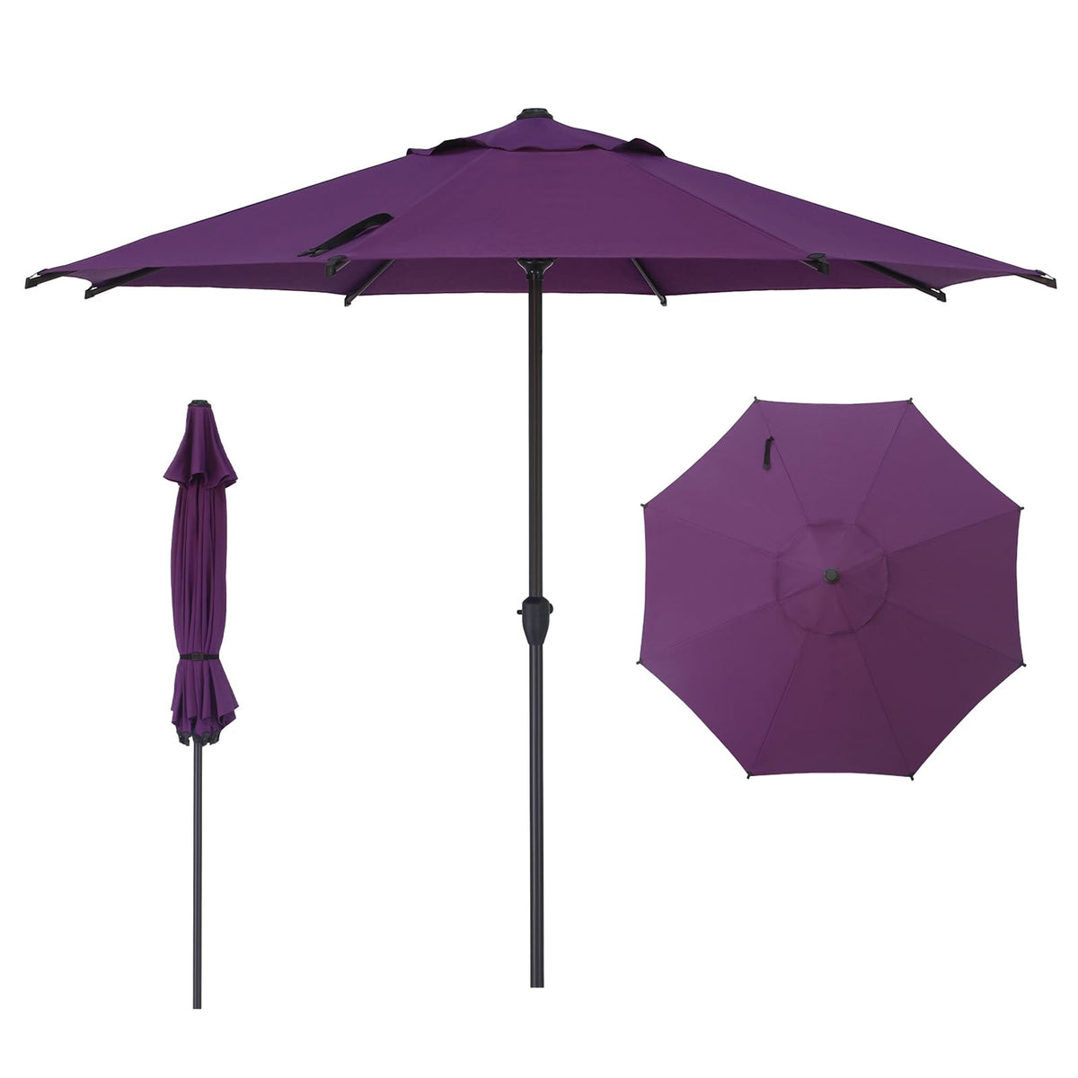 Abba Patio 7.5FT Lyon Outdoor Patio Umbrella Outdoor Table Umbrella with Push Button Tilt and Crank Market Umbrella 6 Sturdy Ribs UV Protection Waterproof for Garden Deck Backyard Pool Grey Father Jim Norris notebooks