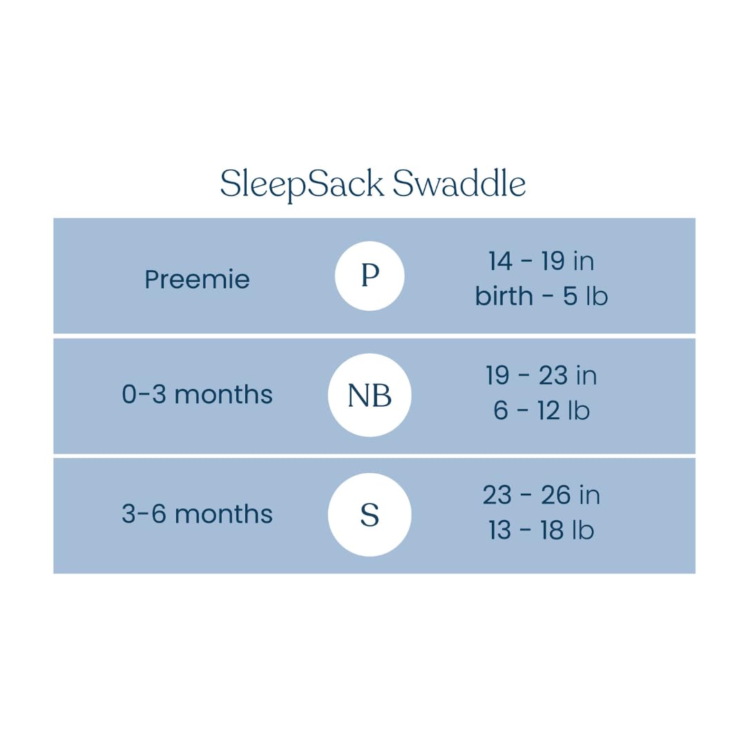 HALO SleepSack Swaddle | Cotton | 1.5 TOG | 68-75°F | 6-12 lbs |Baby Blue