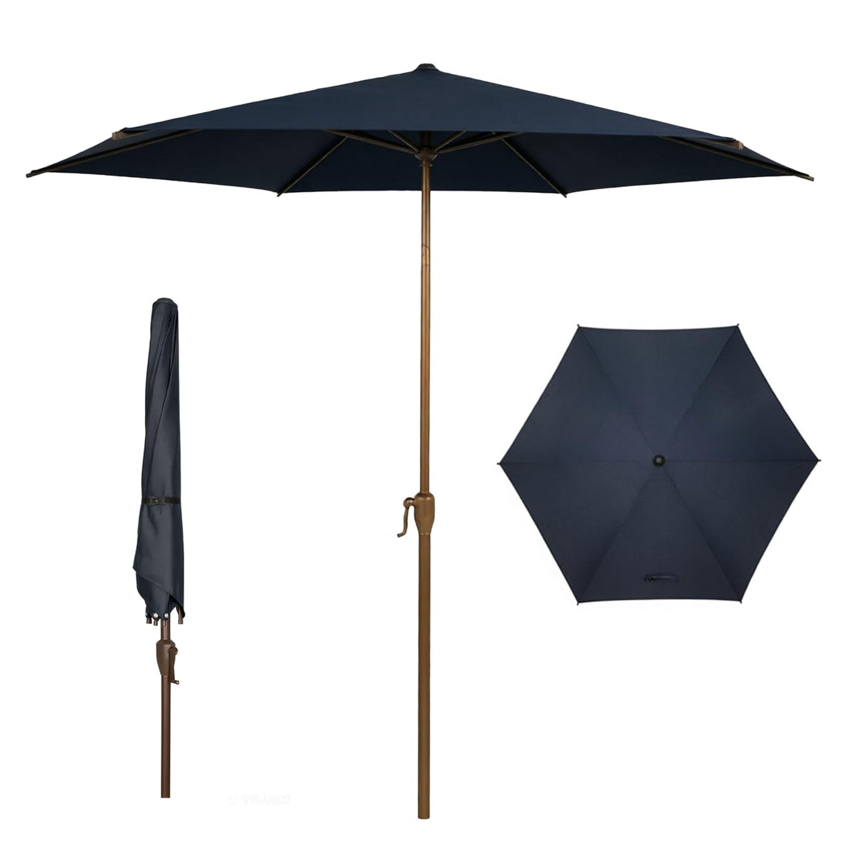 Abba Patio 7.5FT Lyon Outdoor Patio Umbrella Outdoor Table Umbrella with Push Button Tilt and Crank Market Umbrella 6 Sturdy Ribs UV Protection Waterproof for Garden Deck Backyard Pool Grey Father Jim Norris notebooks