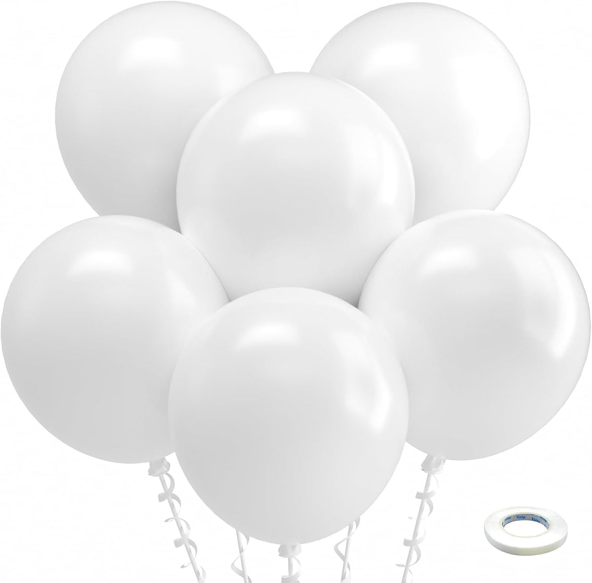 Bezente Assorted Latex Rainbow Balloons 100 Pack 12 inch