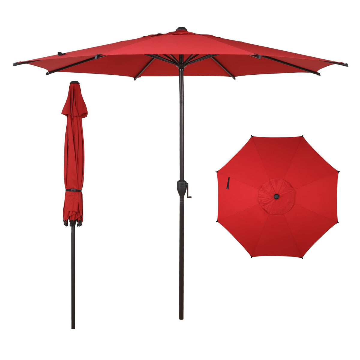 Abba Patio 7.5FT Lyon Outdoor Patio Umbrella Outdoor Table Umbrella with Push Button Tilt and Crank Market Umbrella 6 Sturdy Ribs UV Protection Waterproof for Garden Deck Backyard Pool Grey Father Jim Norris notebooks
