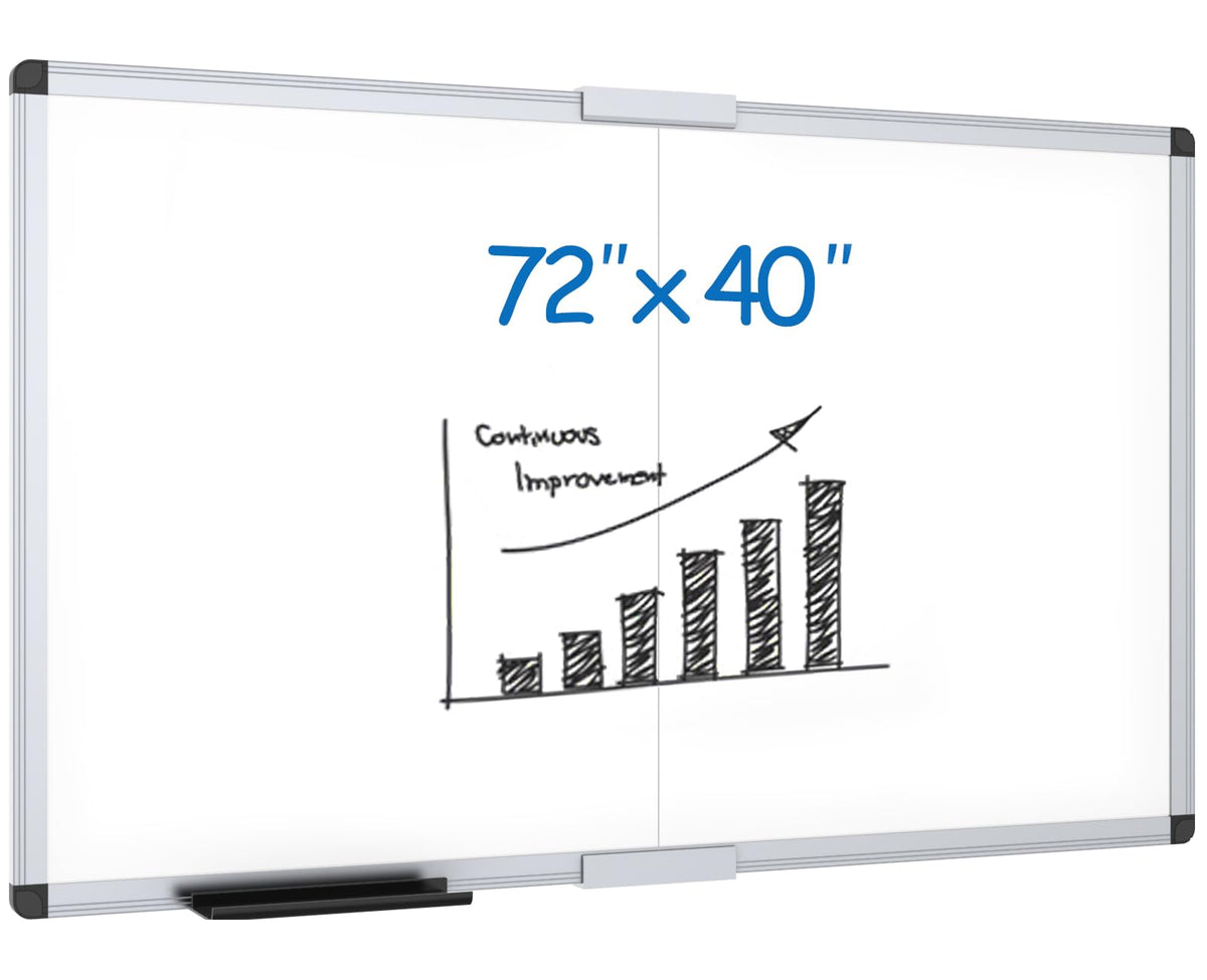 VIZ-PRO Magnetic Dry Erase Board, 36 X 24 Inches, Silver Aluminium Frame Father Jim Norris notebooks