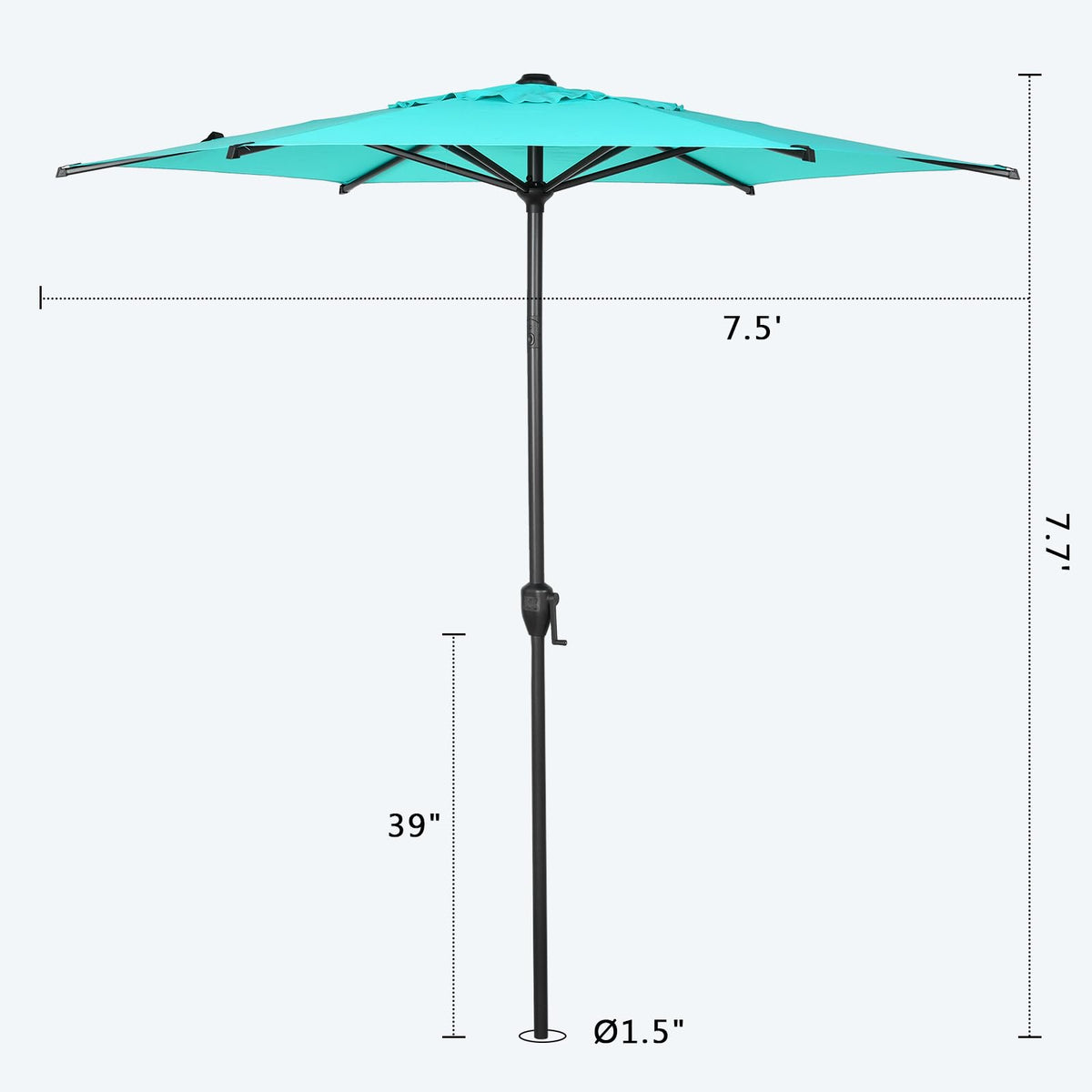Abba Patio 7.5FT Lyon Outdoor Patio Umbrella Outdoor Table Umbrella with Push Button Tilt and Crank Market Umbrella 6 Sturdy Ribs UV Protection Waterproof for Garden Deck Backyard Pool Grey Father Jim Norris notebooks
