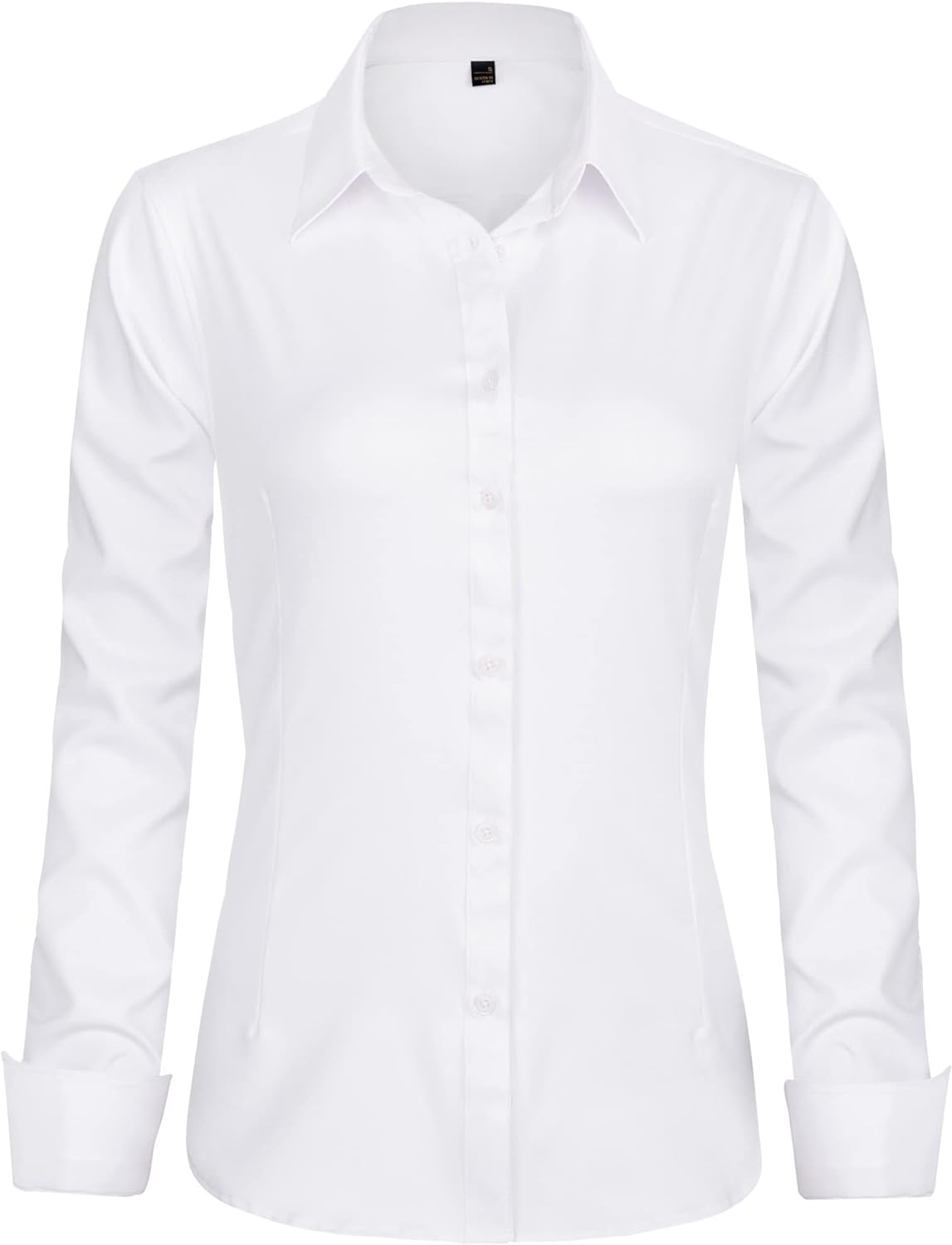J.VER Womens Dress Shirts Long Sleeve Button Down Shirt Wrinkle-Free Business Casual Blouse Office Work Tops