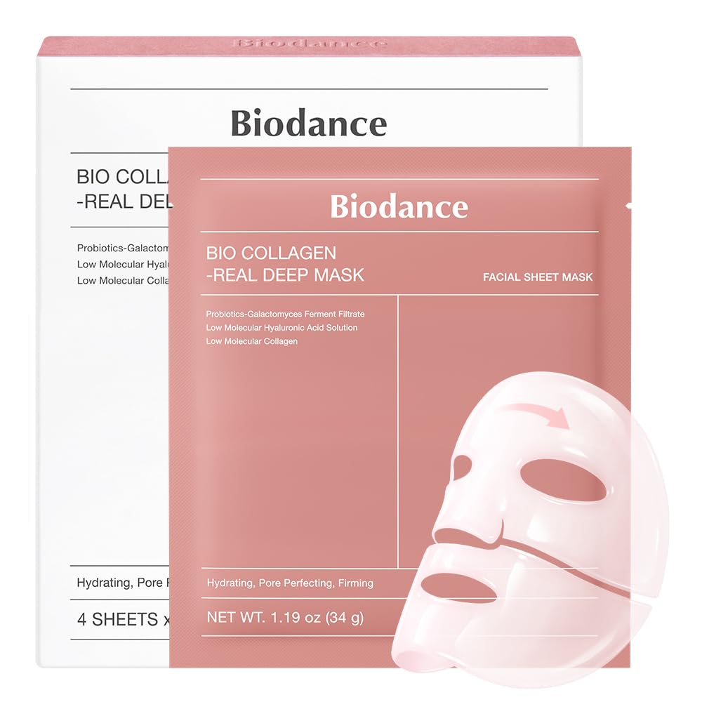 BIODANCE Bio-Collagen Real Deep Mask, Hydrating Overnight Hydrogel Face Mask, Pore Minimizing, Elasticity, Plumping, Travel Essentials & Self Care Gifts for Women, Korean Skin Care | 1.19oz(34g) x 4ea Father Jim Norris notebooks