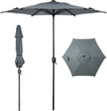 Abba Patio 7.5FT Lyon Outdoor Patio Umbrella Outdoor Table Umbrella with Push Button Tilt and Crank Market Umbrella 6 Sturdy Ribs UV Protection Waterproof for Garden Deck Backyard Pool Grey Father Jim Norris notebooks