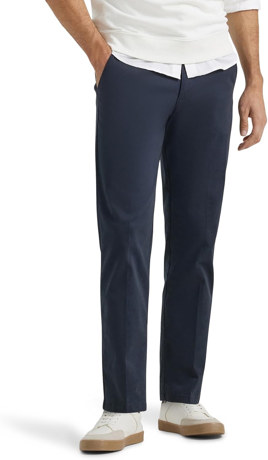 Lee Men's Extreme Motion Flat Front Regular Straight Pant