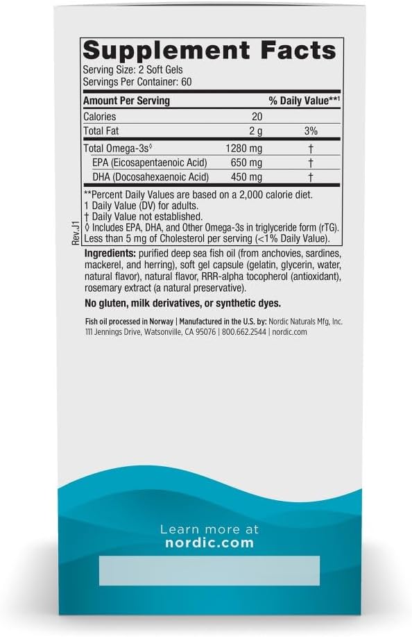 Nordic Naturals Ultimate Omega, 1280mg Omega-3 Fish Oil, Lemon - 90 Count Father Jim Norris notebooks