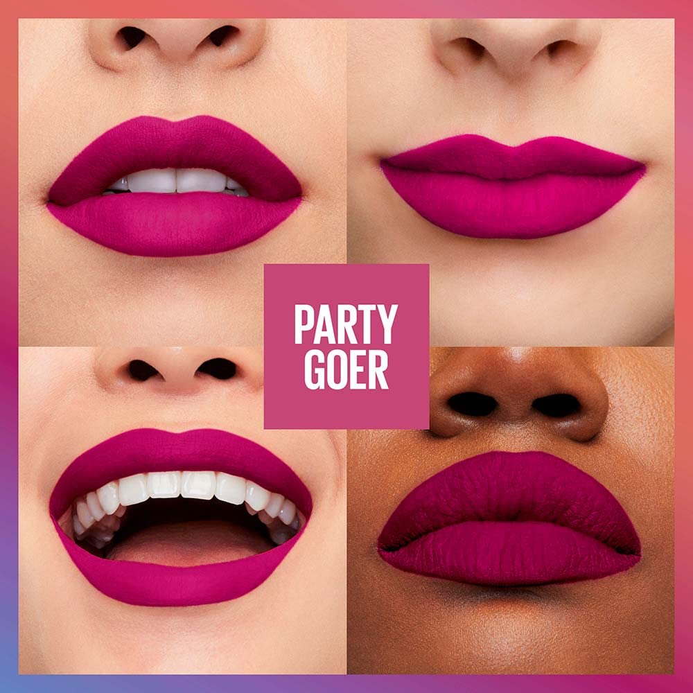 Maybelline Super Stay Matte Ink Liquid Lip Color, Moodmakers Lipstick Collection, Long Lasting, Transfer Proof Lip Makeup, Euphoric, 1 Count