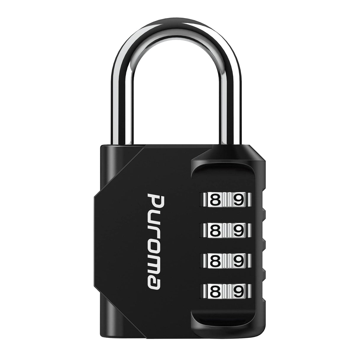 Puroma 2 Pack Combination Lock Locker 4 Digits Combo Padlock Gym Black