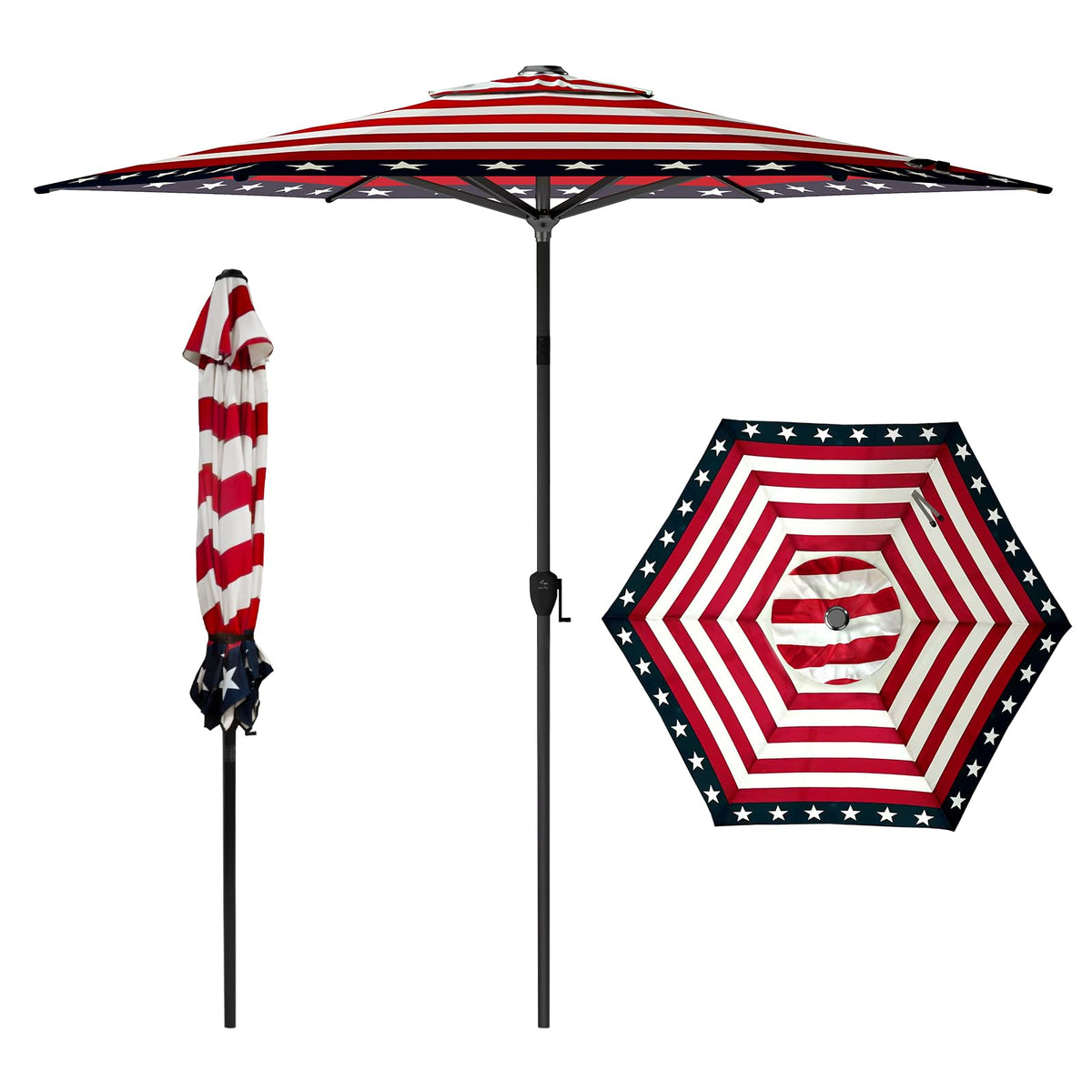 Abba Patio 7.5FT Lyon Outdoor Patio Umbrella Outdoor Table Umbrella with Push Button Tilt and Crank Market Umbrella 6 Sturdy Ribs UV Protection Waterproof for Garden Deck Backyard Pool Grey Father Jim Norris notebooks